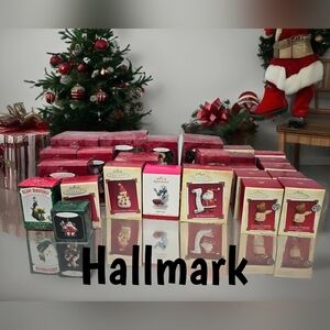 Hallmark Keepsake Christmas Ornaments Quantity 26 All Different Sizes Santa Bear